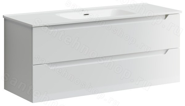 Тумба под раковину Sancos Norma 2.0 NR2.0120-1W 120x45 подвесная, белый глянец 120x45 подвесная, белый глянец