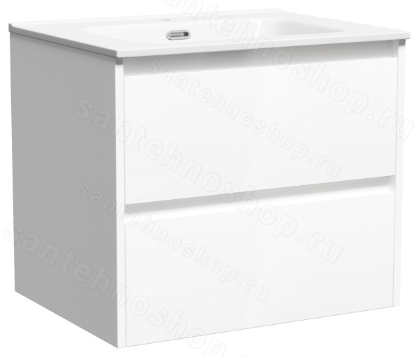 Тумба под раковину Sancos Libra LB60W 60x45 подвесная, белый глянец 60x45 подвесная, белый глянец