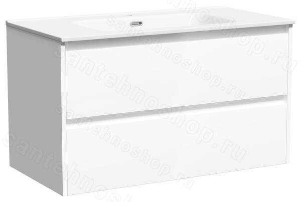 Тумба под раковину Sancos Libra LB90W 90x45 подвесная, белый глянец 90x45 подвесная, белый глянец