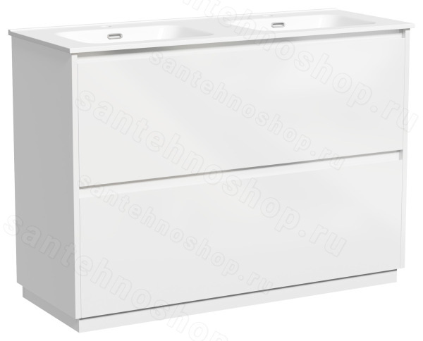 Тумба под раковину Sancos Libra Floor LB120F-2W 120x45 напольная, белый глянец 120x45 напольная, белый глянец