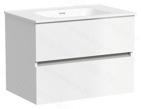 Тумба под раковину Sancos Urban UR70W 70x45 подвесная, белый глянец 70x45 подвесная, белый глянец