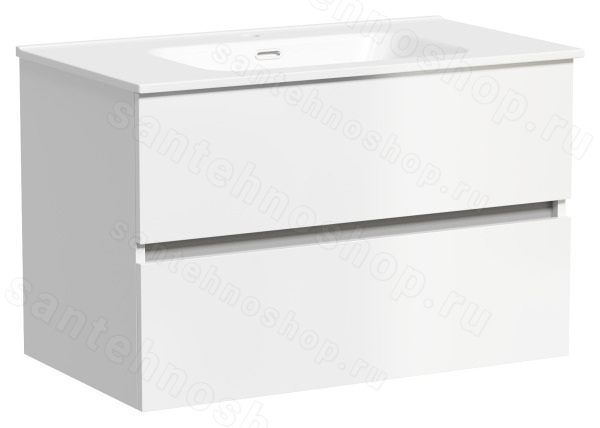 Тумба под раковину Sancos Urban UR80W 80x45 подвесная, белый глянец 80x45 подвесная, белый глянец