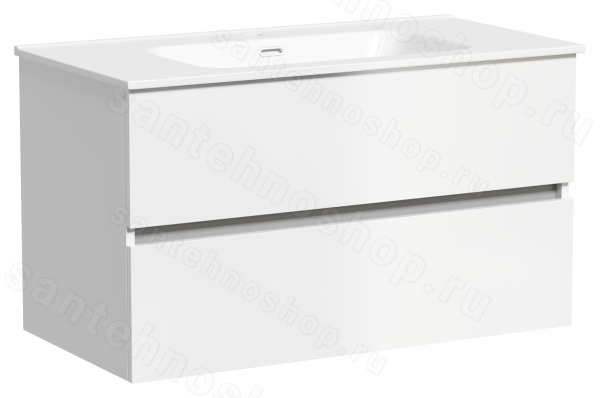 Тумба под раковину Sancos Urban UR90W 90x45 подвесная, белый глянец 90x45 подвесная, белый глянец