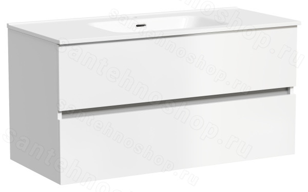 Тумба под раковину Sancos Urban UR100W 100x45 подвесная, белый глянец 100x45 подвесная, белый глянец