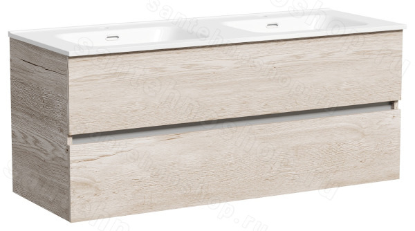 Тумба под раковину Sancos Urban UR120-2EG 120x45 подвесная, дуб галифакс натуральный 120x45 подвесная, дуб галифакс натуральный