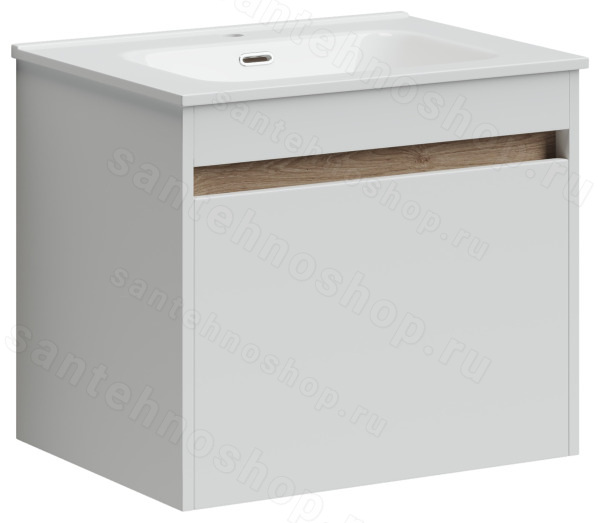 Тумба под раковину Sancos Smart SM60W 60x45 подвесная, белый глянец 60x45 подвесная, белый глянец