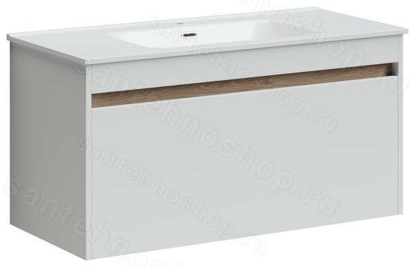 Тумба под раковину Sancos Smart SM100W 100x45 подвесная, белый глянец 100x45 подвесная, белый глянец