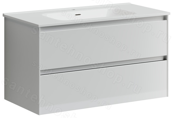 Тумба под раковину Sancos Cento CN90W 90x45 подвесная, белый глянец 90x45 подвесная, белый глянец