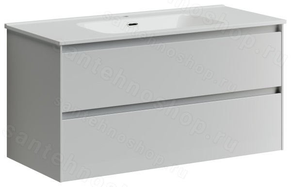 Тумба под раковину Sancos Cento CN100W 100x45 подвесная, белый глянец 100x45 подвесная, белый глянец
