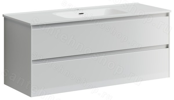 Тумба под раковину Sancos Cento CN120-1W 120x45 подвесная, белый глянец 120x45 подвесная, белый глянец
