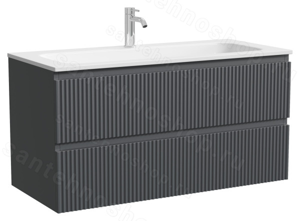 Тумба под раковину Sancos SNOB R SNR100MDH 99.5x44.5 темный антрацит матовый 99.5x44.5 темный антрацит матовый