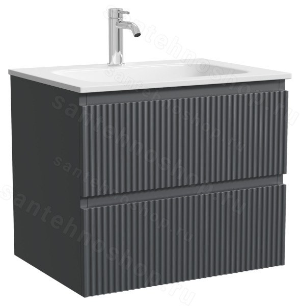 Тумба под раковину Sancos SNOB R SNR60MDH 60x44.5 темный антрацит матовый 60x44.5 темный антрацит матовый