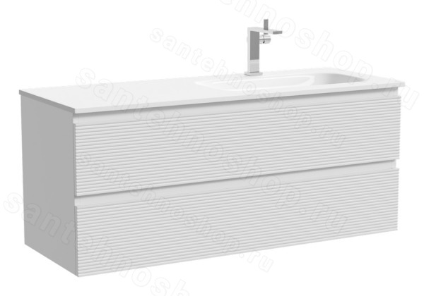 Тумба под раковину Sancos FOLK FL120RW 119.5x44.5 белый матовый 119.5x44.5 белый матовый