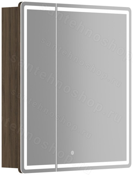 Зеркальный шкаф с подсветкой Sancos Mirror MI70ECH 69x74, дуб чарльстон 69x74, дуб чарльстон