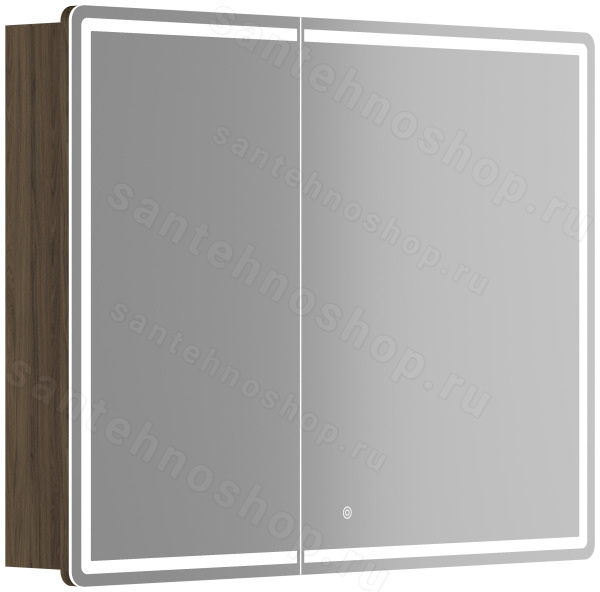 Зеркальный шкаф с подсветкой Sancos Mirror MI100ECH 99x74, дуб чарльстон 99x74, дуб чарльстон
