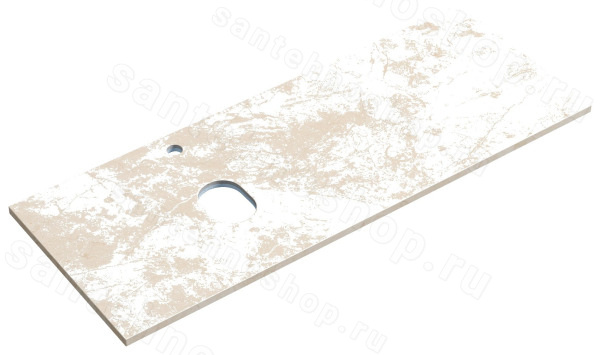 Столешница Sancos TT120A2XL 120x46 из керамогранита, креман 120x46 из керамогранита, креман