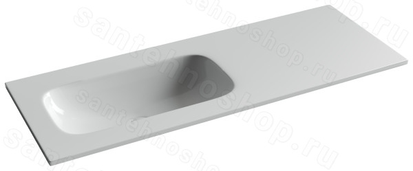 Раковина Ceramicanova Grace CN7020wx 121x13.7, белая глянцевая 121x13.7, белая глянцевая