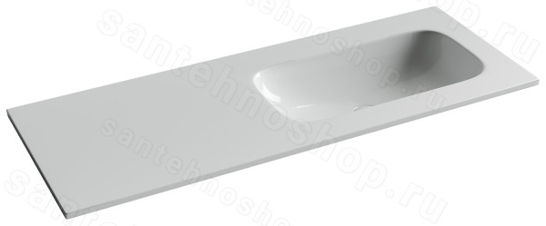 Раковина Ceramicanova Grace CN7021wx 121x13.7, белая глянцевая 121x13.7, белая глянцевая
