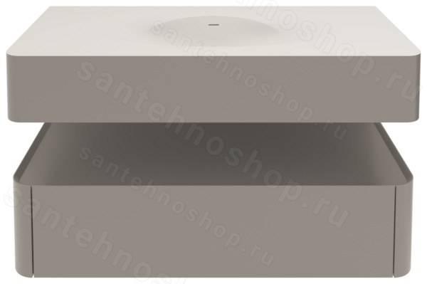 Тумба под раковину Vincea Каприз VMC-4CA100MLG 100x52 подвесная, светло-серый матовый 100x52 подвесная, светло-серый матовый