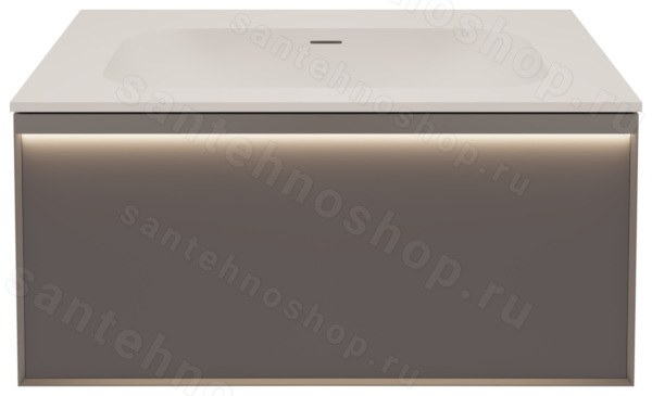Тумба под раковину Vincea Элис VMC-4EL800MG 80x52 подвесная, серый матовый Soft-touch 80x52 подвесная, серый матовый Soft-touch