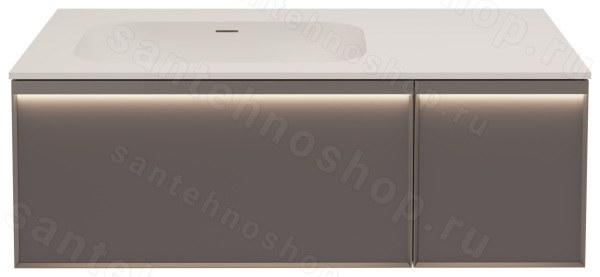Тумба под раковину Vincea Элис VMC-4EL100MG-L 100x52 подвесная, серый матовый Soft-touch 100x52 подвесная, серый матовый Soft-touch