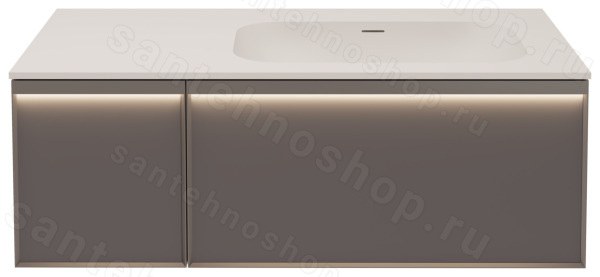 Тумба под раковину Vincea Элис VMC-4EL100MG-R 100x52 подвесная, серый матовый Soft-touch 100x52 подвесная, серый матовый Soft-touch