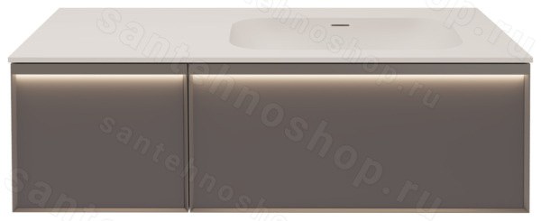Тумба под раковину Vincea Элис VMC-4EL120MG-R 120x52 подвесная, серый матовый Soft-touch 120x52 подвесная, серый матовый Soft-touch