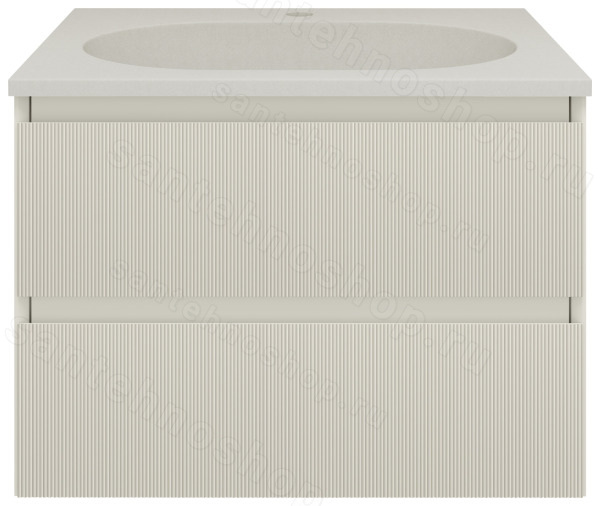 Тумба под раковину Vincea Велле VMC-2WL600MBG 60x48 подвесная, бежевый матовый soft-touch 60x48 подвесная, бежевый матовый soft-touch