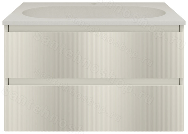 Тумба под раковину Vincea Велле VMC-2WL800MBG 80x48 подвесная, бежевый матовый soft-touch 80x48 подвесная, бежевый матовый soft-touch