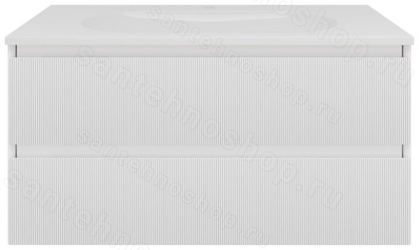 Тумба под раковину Vincea Велле VMC-2WL100MW 100x48 подвесная, белый матовый soft-touch 100x48 подвесная, белый матовый soft-touch
