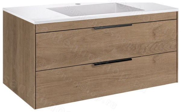 Тумба под раковину Vincea Кьяра 2D VMC-2C2100NO 100x48 подвесная, натуральный дуб 100x48 подвесная, натуральный дуб