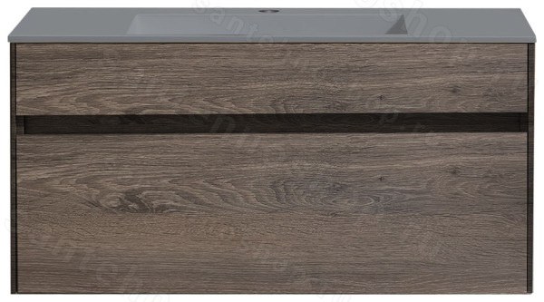 Тумба под раковину Vincea Кьяра VMC-2C100RO 100x44 подвесная, темный дуб 100x44 подвесная, темный дуб