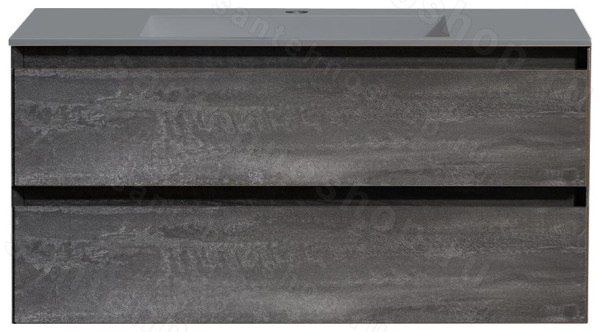 Тумба под раковину Vincea Люка VMC-2L100GS 100x48 подвесная, серый камень 100x48 подвесная, серый камень