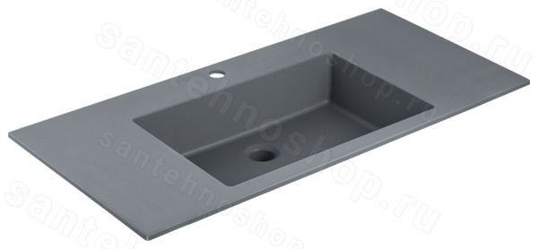 Раковина Vincea VCB-13100G 100x48, серая матовая 100x48, серая матовая