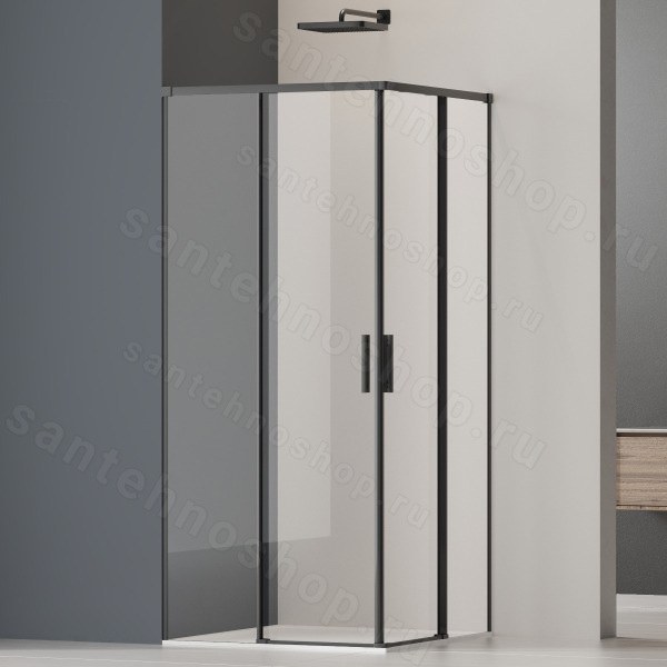 Душевой уголок Vincea Soft 2 VSS-3SO2800CLB 80x80, профиль черный 80x80, профиль черный