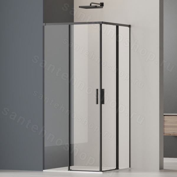 Душевой уголок Vincea Soft 2 VSS-3SO2900CLB 90x90, профиль черный 90x90, профиль черный