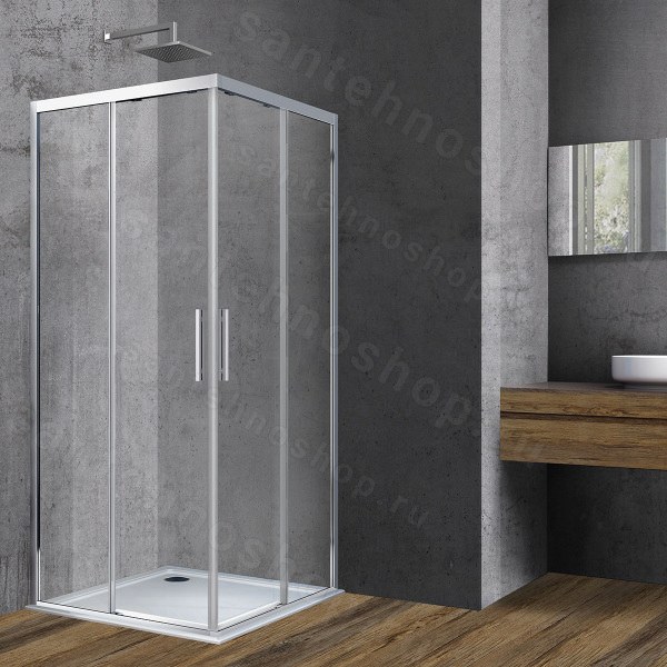 Душевой уголок Vincea Soft VSS-3SO900CL 90x90, профиль хром 90x90, профиль хром