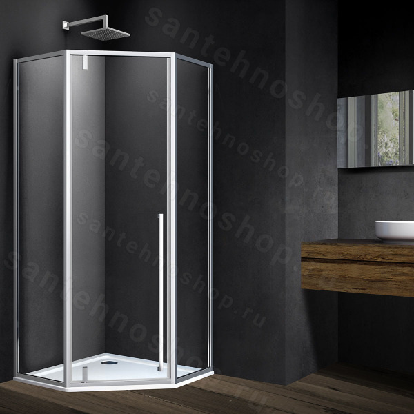 Душевой уголок Vincea Penta VSP-3P900CL 90x90, профиль хром 90x90, профиль хром