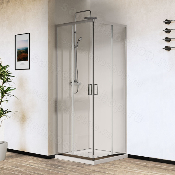 Душевой уголок Vincea City VSS-5CT800CL 80x80, профиль хром 80x80, профиль хром