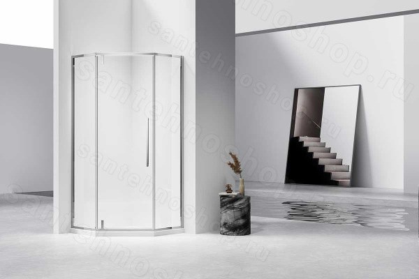 Душевой уголок Vincea Slim-N VSP-4SN900CL 90x90, профиль хром 90x90, профиль хром