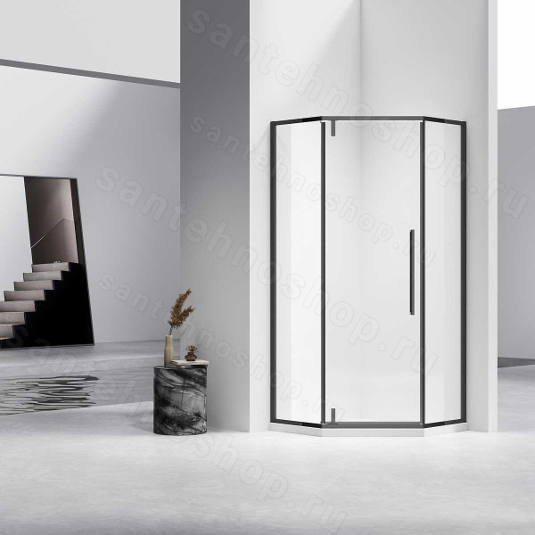Душевой уголок Vincea Slim-N VSP-4SN900CLB 90x90, профиль черный 90x90, профиль черный