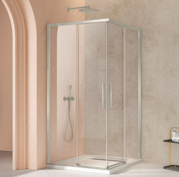 Душевой уголок Vincea Slim VSS-4SL900CLBN 90x90, профиль брашированный никель 90x90, профиль брашированный никель