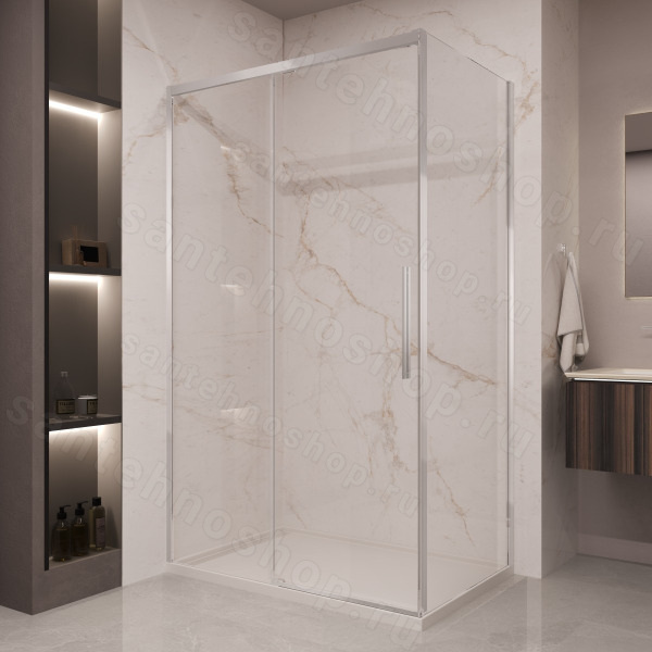 Душевой уголок Vincea Stella VSR-1ST9016CL 160x90, профиль хром 160x90, профиль хром