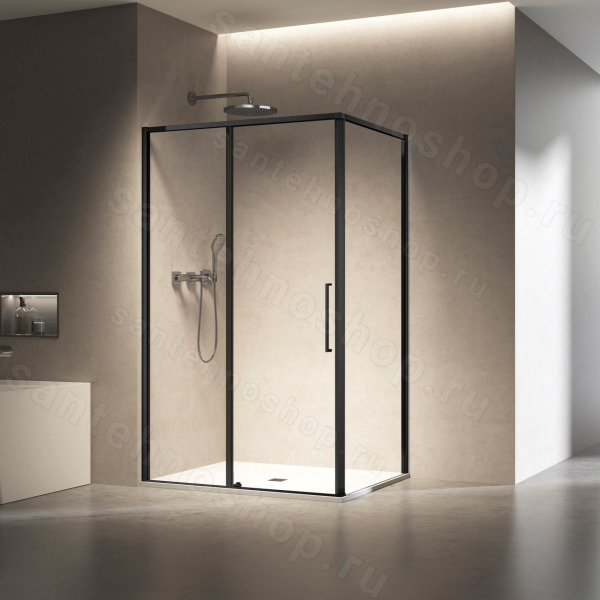Душевой уголок Vincea Slim VSR-6SL9011CLB 110x90, профиль черный 110x90, профиль черный