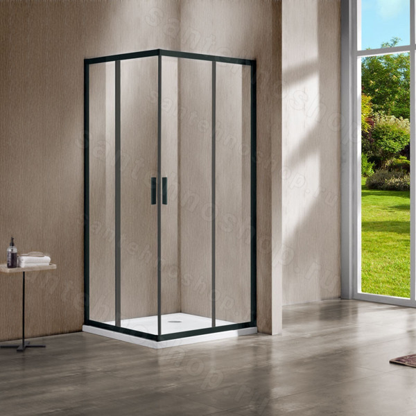 Душевой уголок Vincea Garda VSS-1G8010CLB 100x80, профиль черный 100x80, профиль черный
