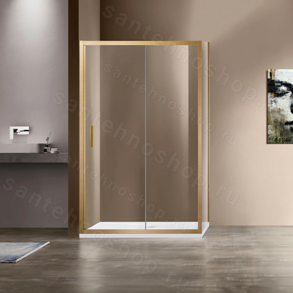 Душевой уголок Vincea Garda VSR-1G9012CLG 120x90, профиль брашированное золото 120x90, профиль брашированное золото