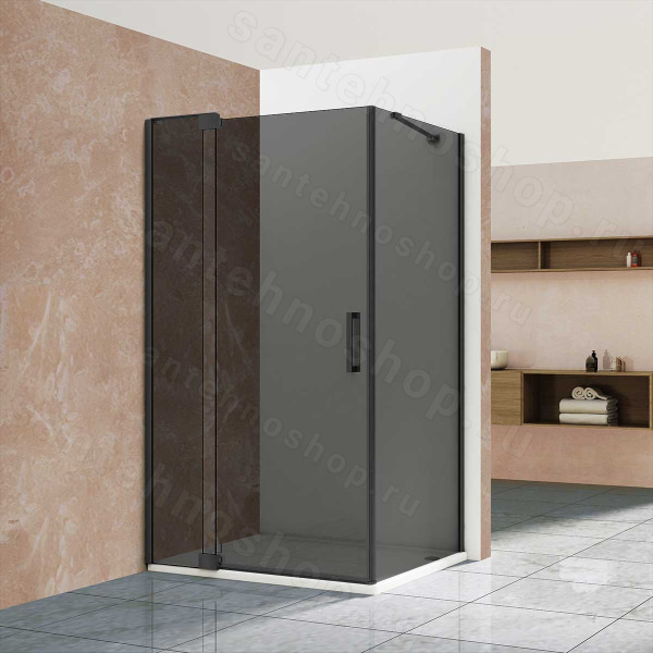 Душевой уголок Vincea Extra VSR-1E101190CGB 1000/1100x90, профиль черный 1000/1100x90, профиль черный