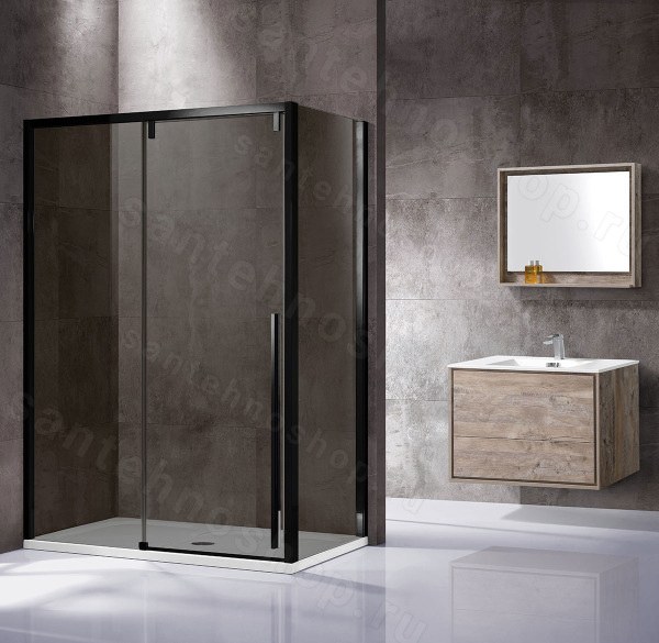 Душевой уголок Vincea Lugano VSR-1L9012CGB-1 120x90, профиль черный 120x90, профиль черный