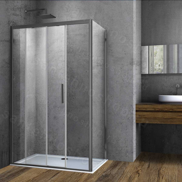 Душевой уголок Vincea Soft VSR-3SO9013CLGM 130x90, профиль вороненая сталь 130x90, профиль вороненая сталь