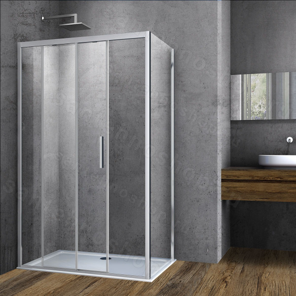 Душевой уголок Vincea Soft VSR-3SO1014CL 140x100, профиль хром 140x100, профиль хром